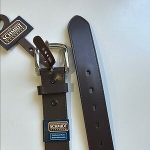 NWT C.E. Schmidt Workwear Men's Leather Belt in Brown